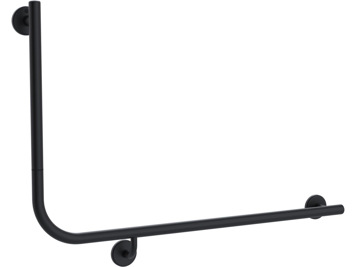 reece Mizu Drift 935 x 600 x 90 Degree Accessible Toilet Grab Rail Modular Right Hand Matte Black