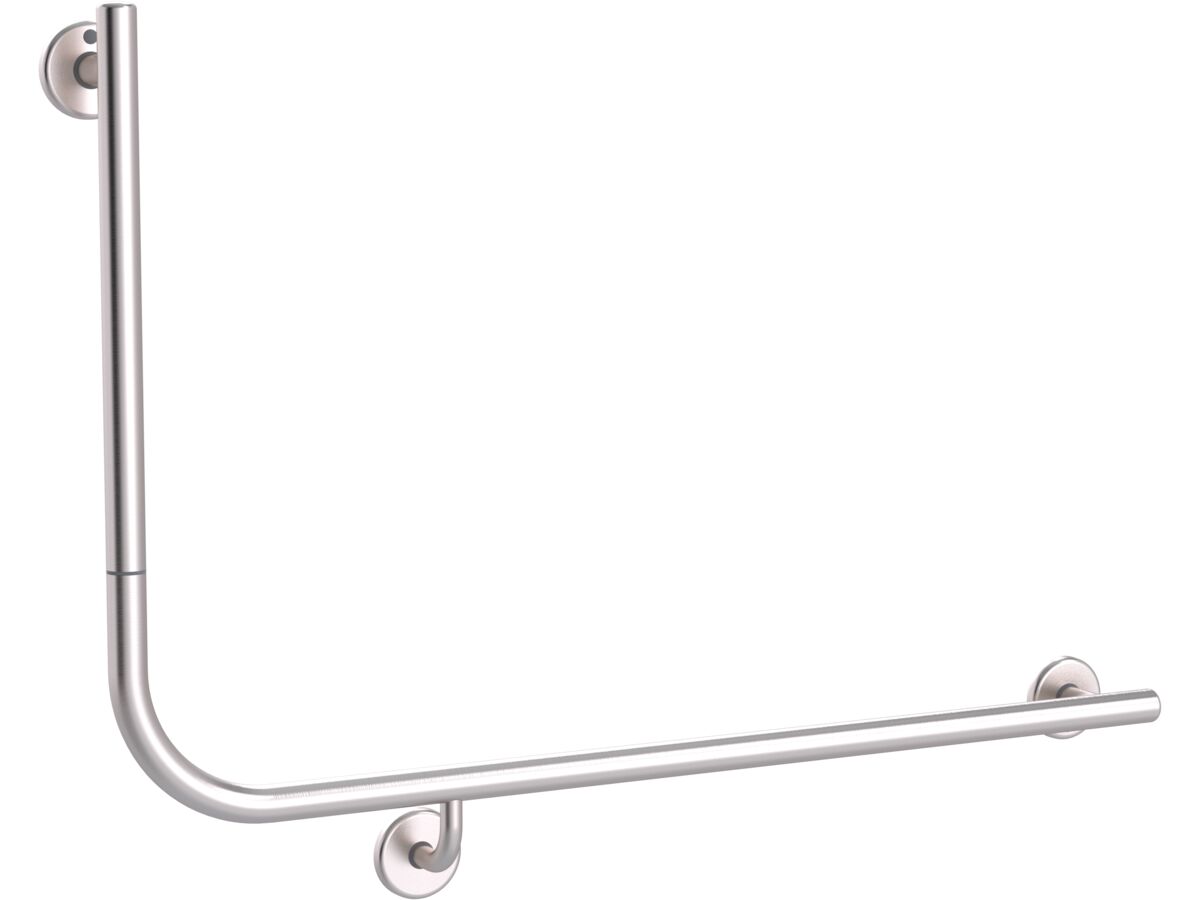 reece Mizu Drift 935 x 600 x 90 Degree Accessible Toilet Grab Rail Modular Right Hand Brushed Stainless Steel