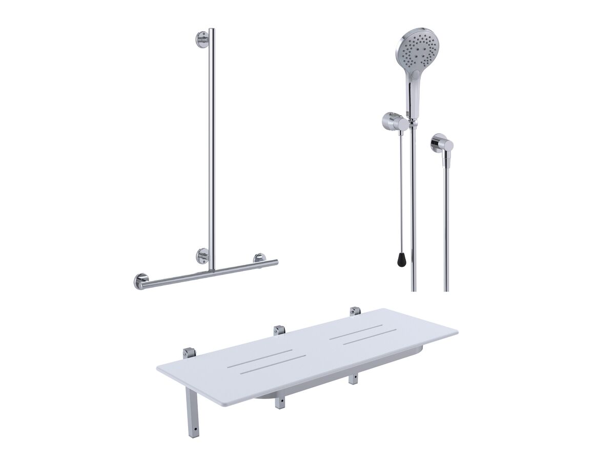 reece Mizu Drift Accessible Shower Set Chrome / Polished Stainless Steel (5 Star)