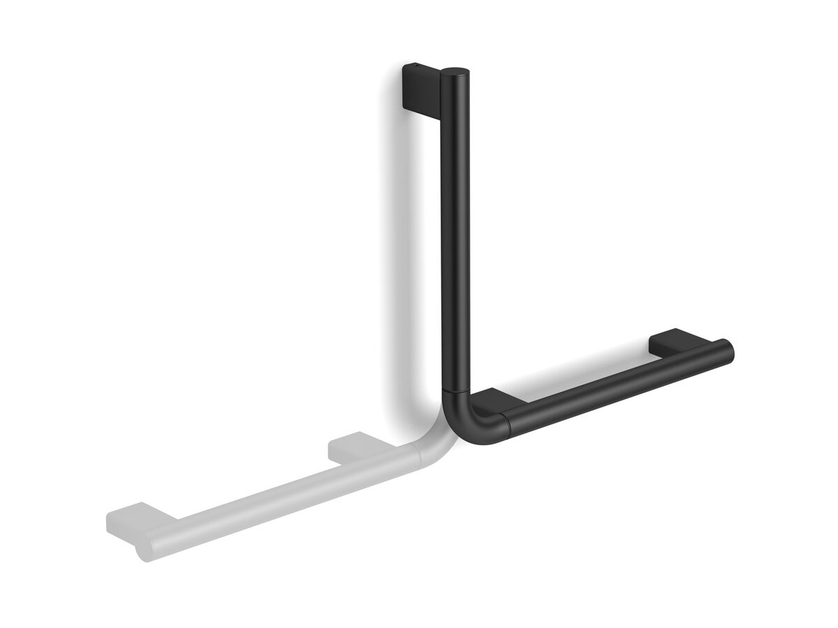 reece Mizu Drift Assisted Living 300 x 400mm 90 Degree Angled Grab Rail Matte Black