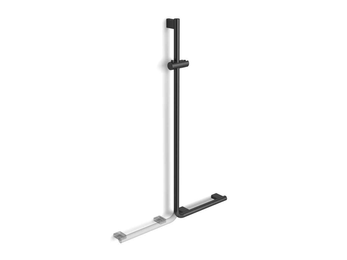 reece Mizu Drift Assisted Living 300mm x 1185mm 90 Degree Shower Grab Rail Matte Black