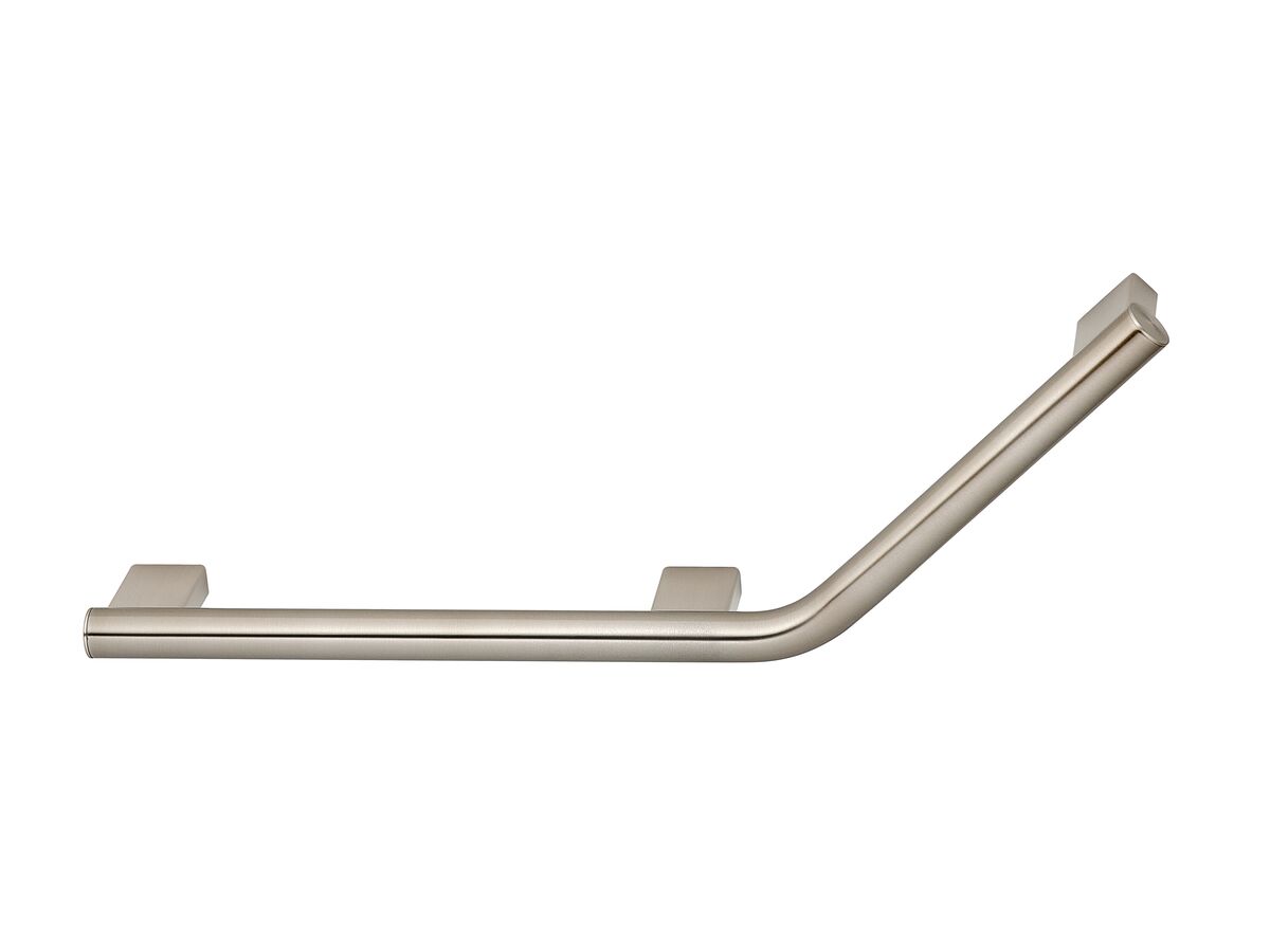 reece Mizu Drift Assisted Living Angled Grab Rail Left 260mm x 346mm 135 Degree Brushed Nickel