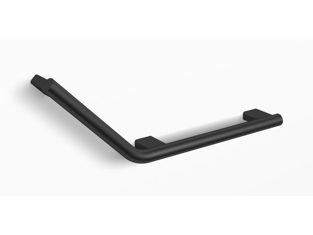 reece Mizu Drift Assisted Living Angled Grab Rail Right 260mm x 346mm 135 Degree Matte Black