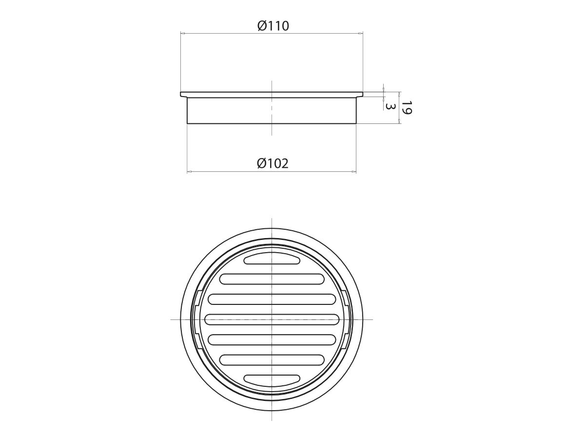 Reece Mizu Drift Brass Trapscrew Grate Round 100mm Brushed Gold