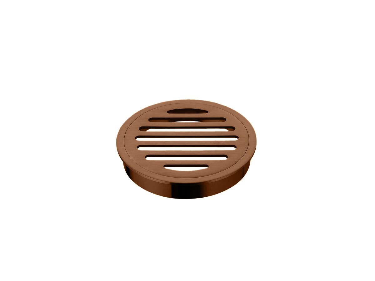 reece Mizu Drift Brass Trapscrew Grate Round 100mm Brushed Bronze