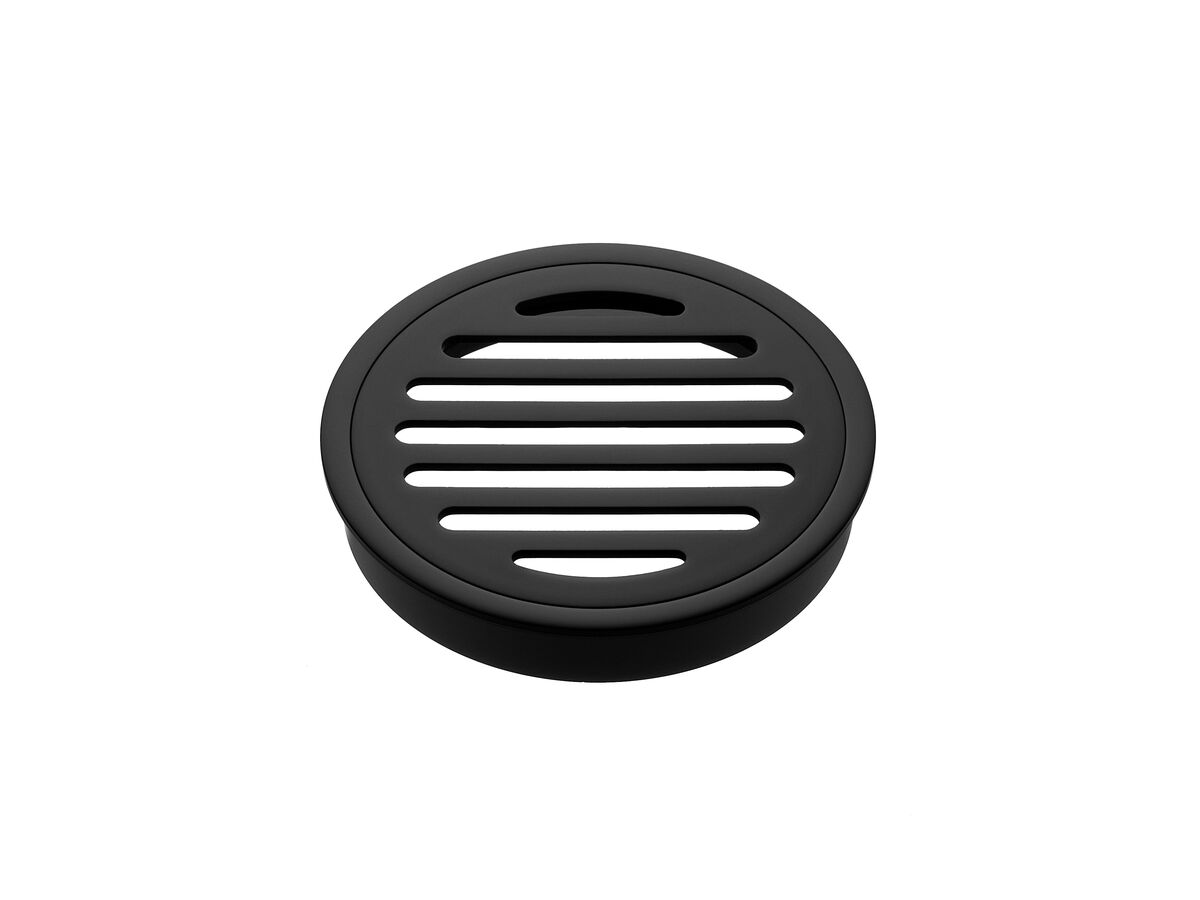 reece Mizu Drift Brass Trapscrew Grate Round 100mm Matte Black