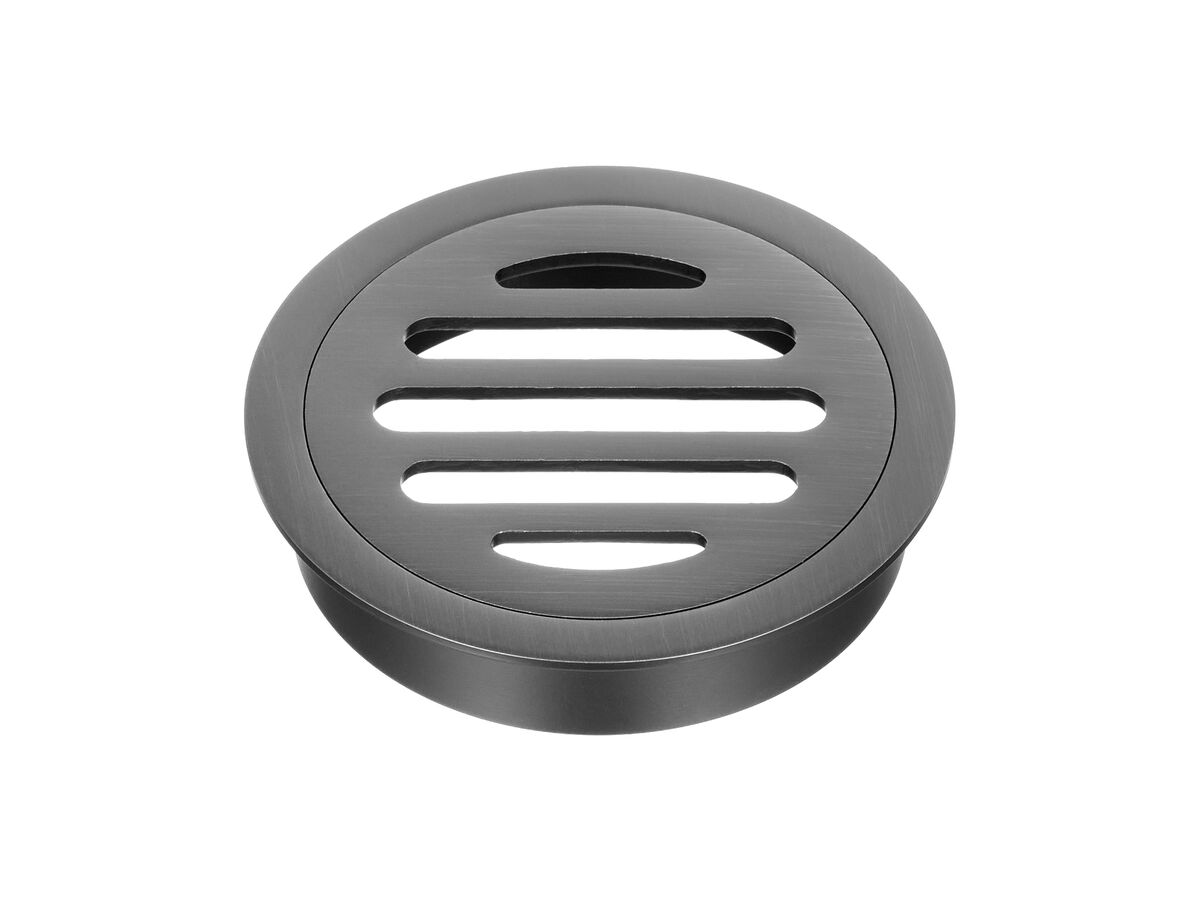 reece Mizu Drift Brass Trapscrew Grate Round 80mm Brushed Gunmetal