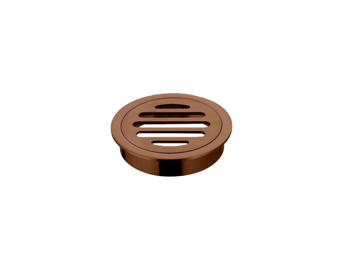 reece Mizu Drift Brass Trapscrew Grate Round 80mm Brushed Bronze