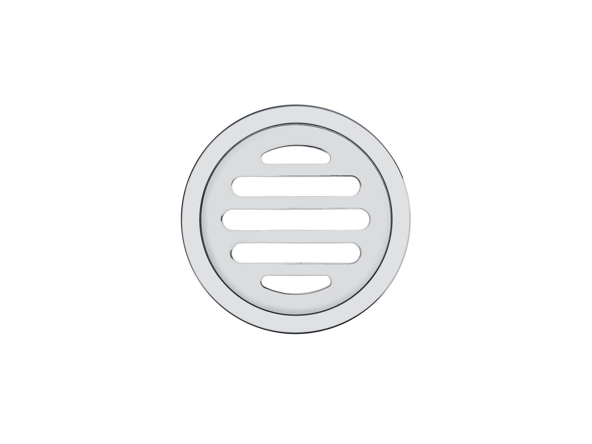 Reece Mizu Drift Brass Trapscrew Grate Round 80mm Chrome