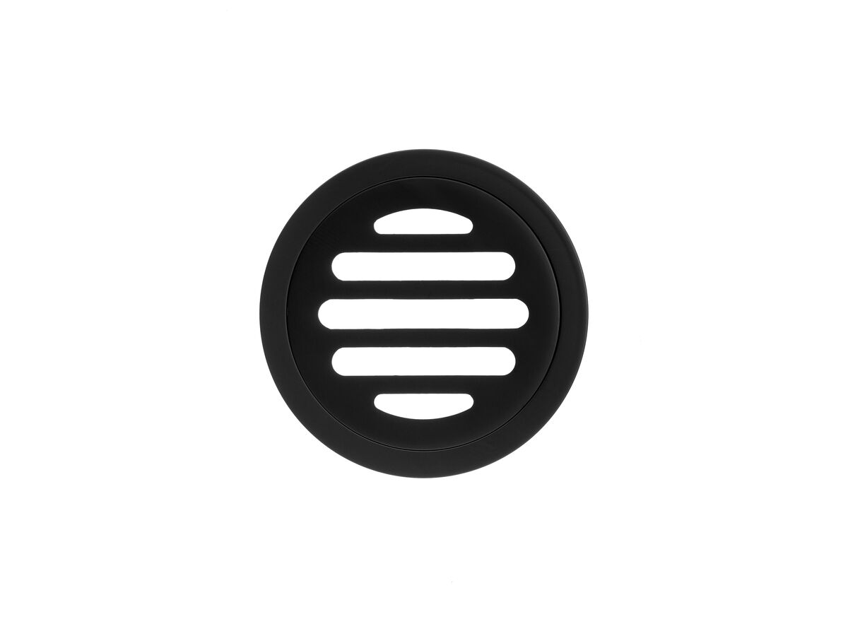 Reece Mizu Drift Brass Trapscrew Grate Round 80mm Matte Black