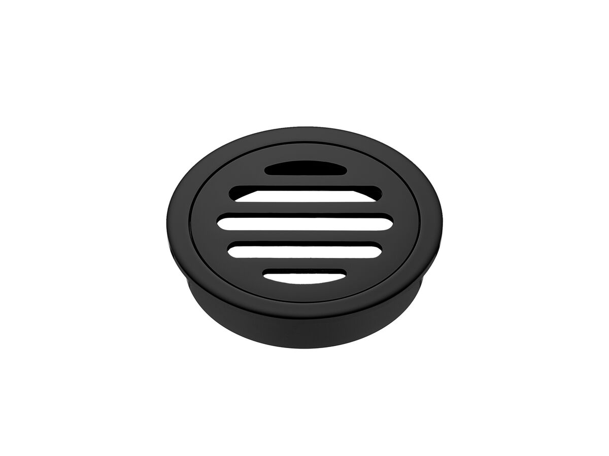 reece Mizu Drift Brass Trapscrew Grate Round 80mm Matte Black
