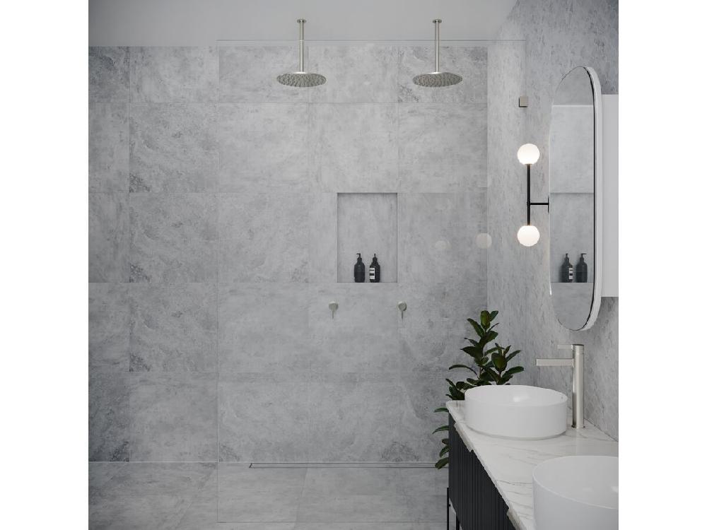 Reece Mizu Drift Ceiling Shower Arm Only 300mm Brushed Nickel