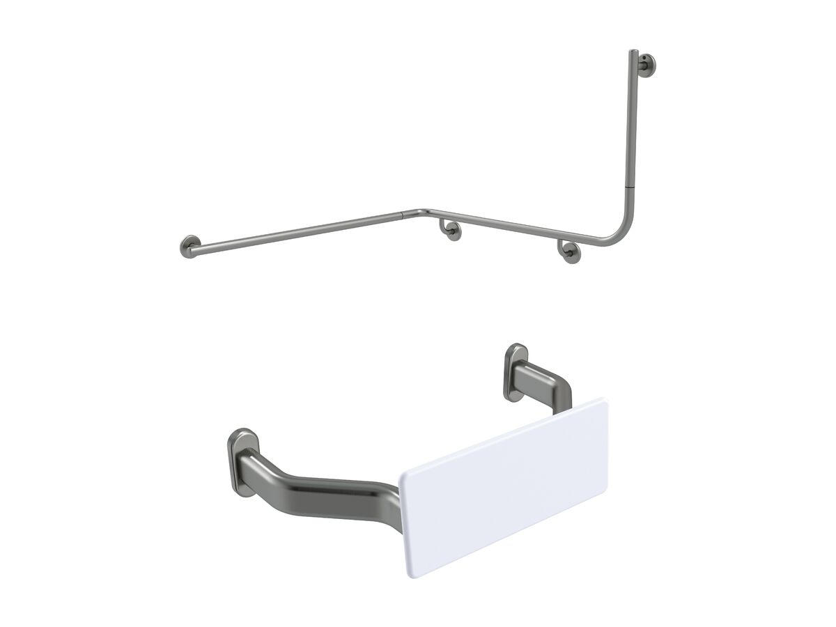 reece Mizu Drift Continuous Accessible WC Kit Left Hand Brushed Gunmetal