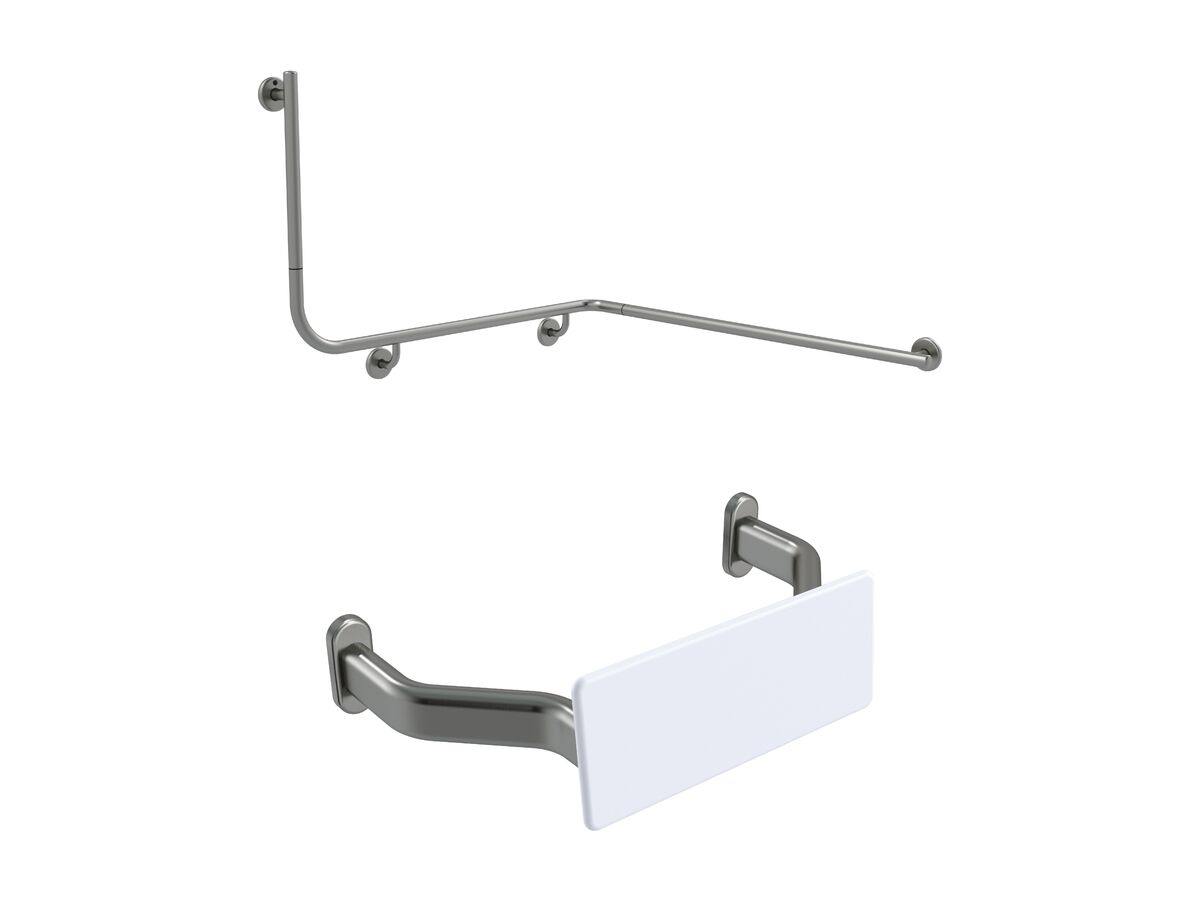 reece Mizu Drift Continuous Accessible WC Kit Right Hand Brushed Gunmetal