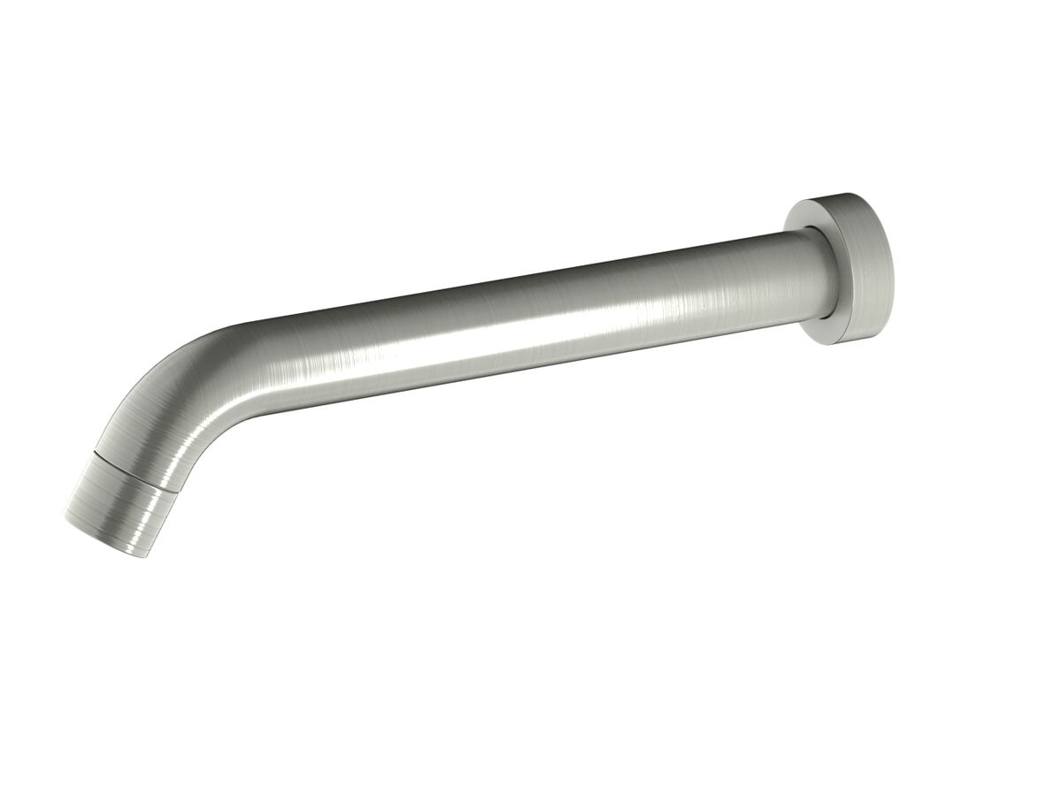 reece Mizu Drift Curved Bath Outlet 250mm Brushed Nickel