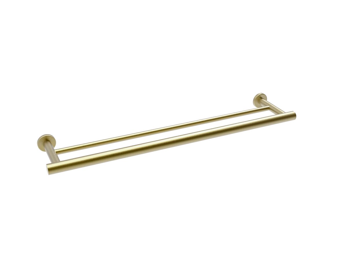 reece Mizu Drift Double Towel Rail 600mm Brushed Brass