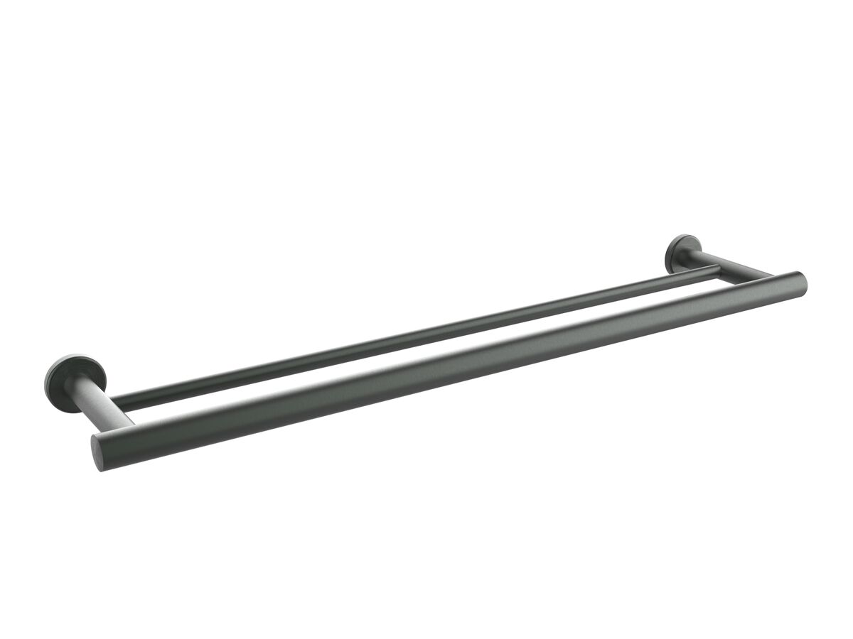 reece Mizu Drift Double Towel Rail 600mm Brushed Gunmetal