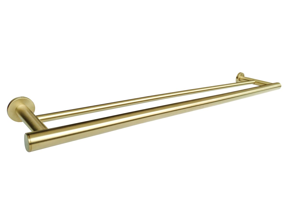reece Mizu Drift Double Towel Rail 700mm Brushed Brass