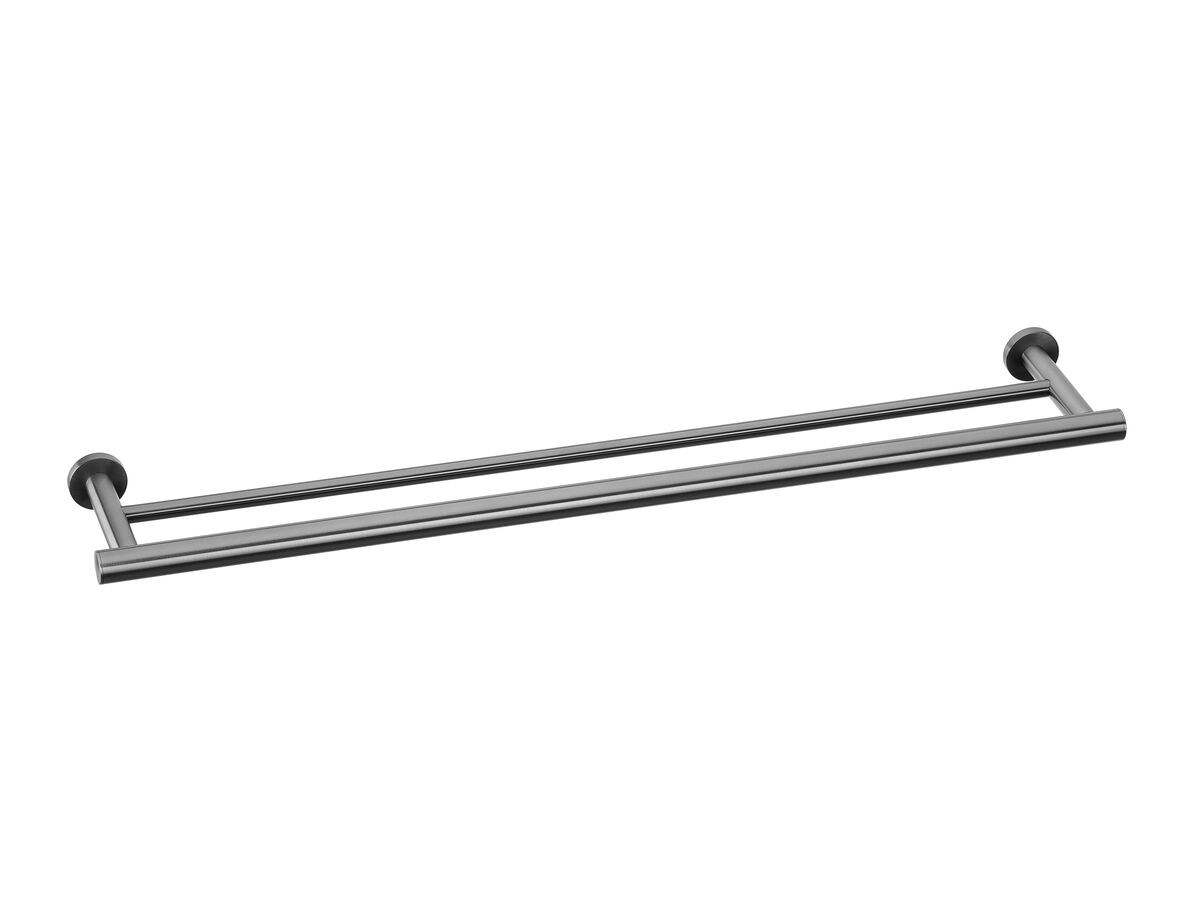 reece Mizu Drift Double Towel Rail 700mm Brushed Gunmetal