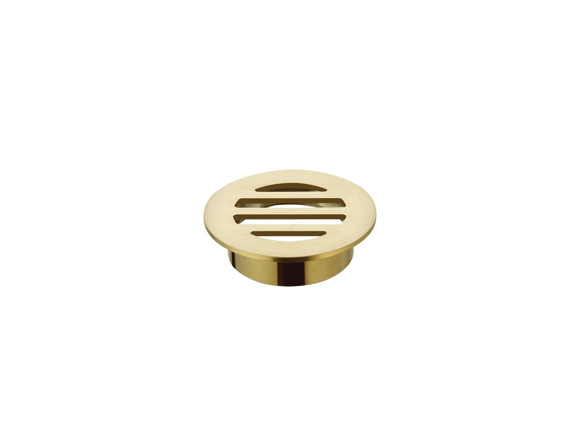 reece Mizu Drift Drop In Grate Round 50mm Brushed Brass
