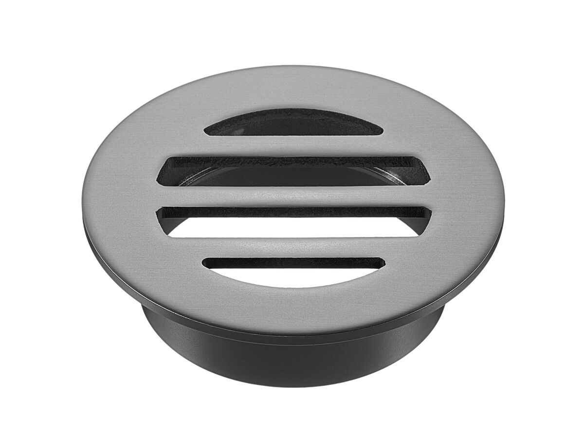 reece Mizu Drift Drop In Grate Round 50mm Brushed Gunmetal