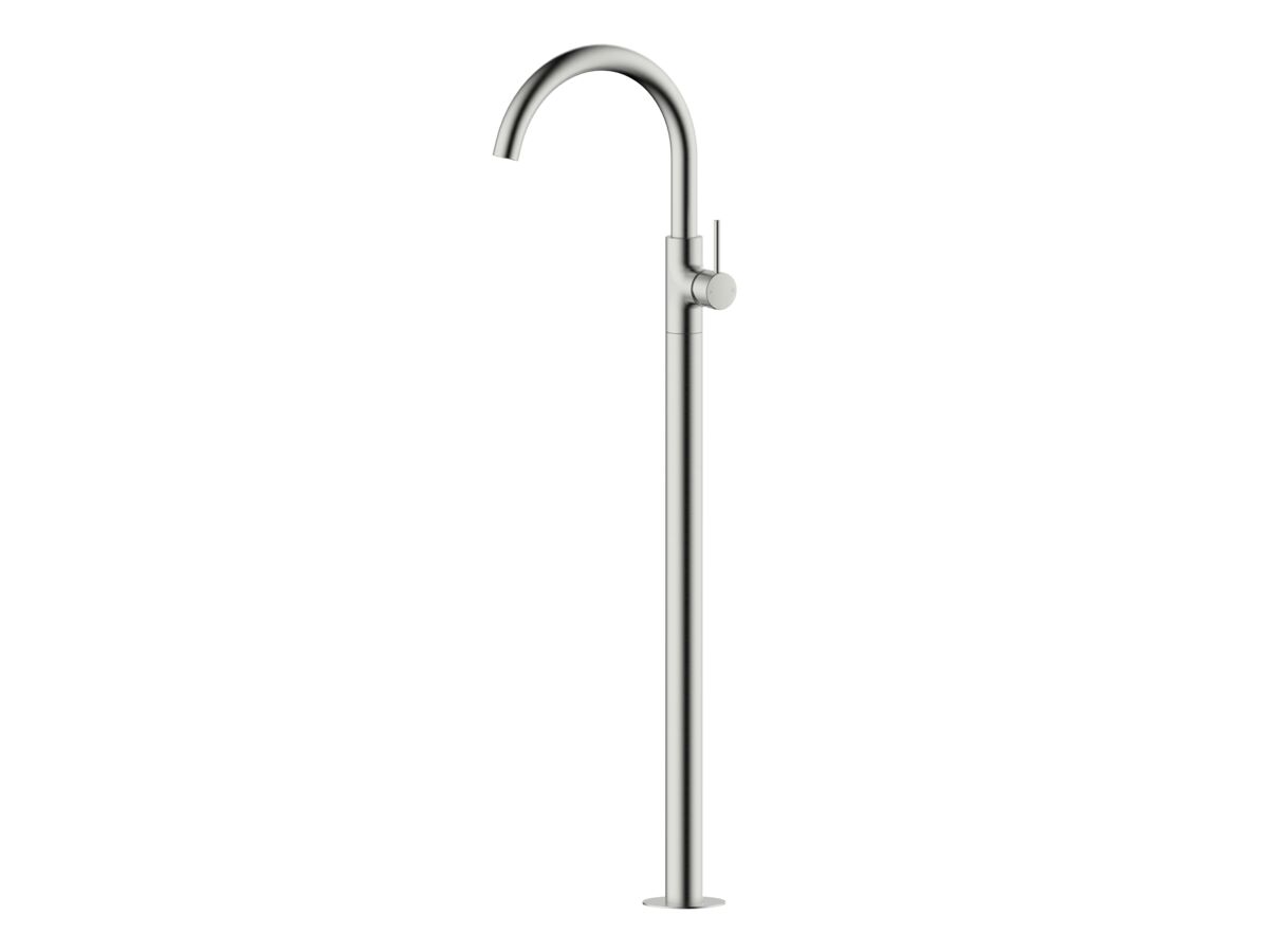 reece Mizu Drift Floor Mounted Bath Mixer Kit Brushed Nickel