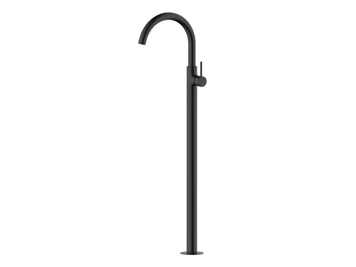reece Mizu Drift Floor Mounted Bath Mixer Kit Matte Black