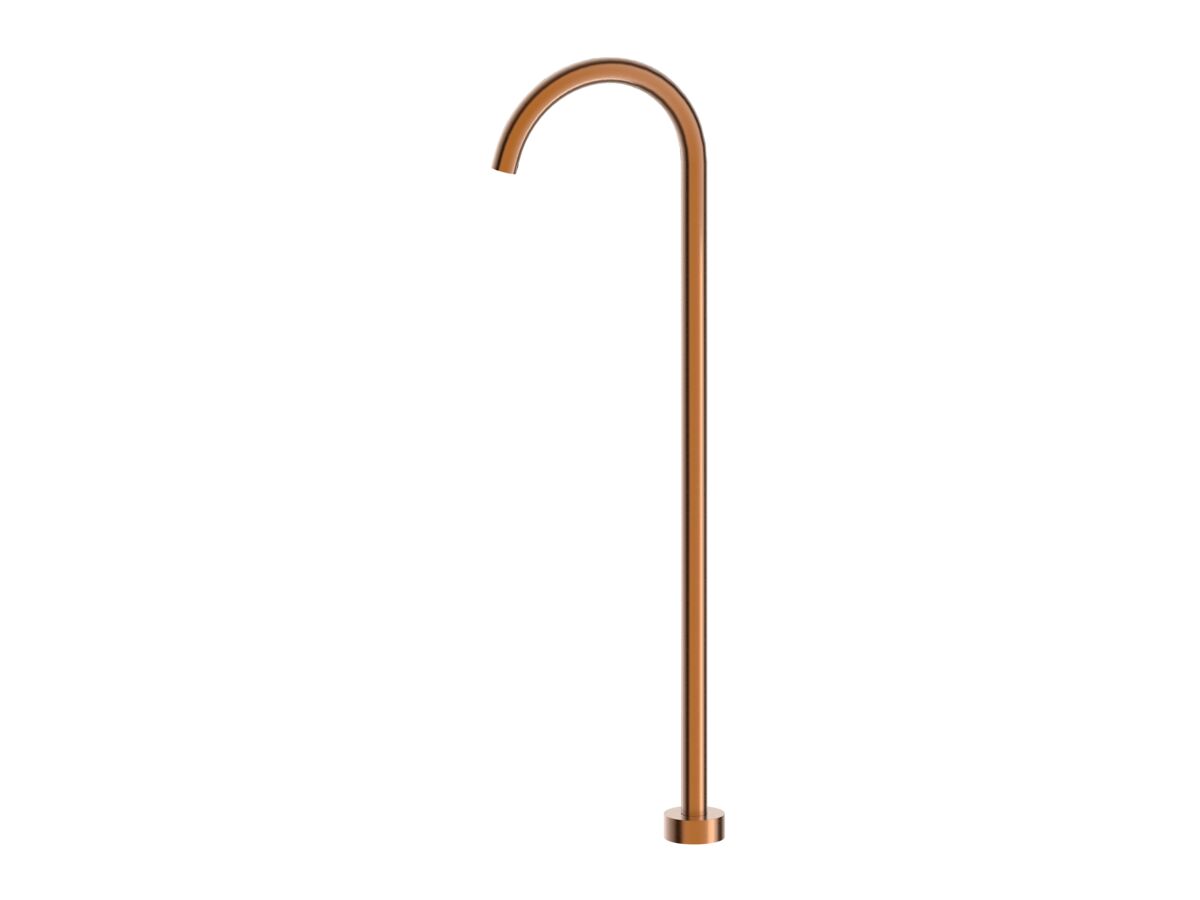 reece Mizu Drift Floor Mounted Bath Outlet Trimset Only Brushed Bronze