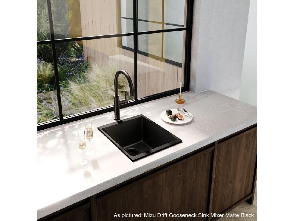 Reece Mizu Drift Gooseneck Sink Mixer Curve Matte Black (5 Star) Lead Free