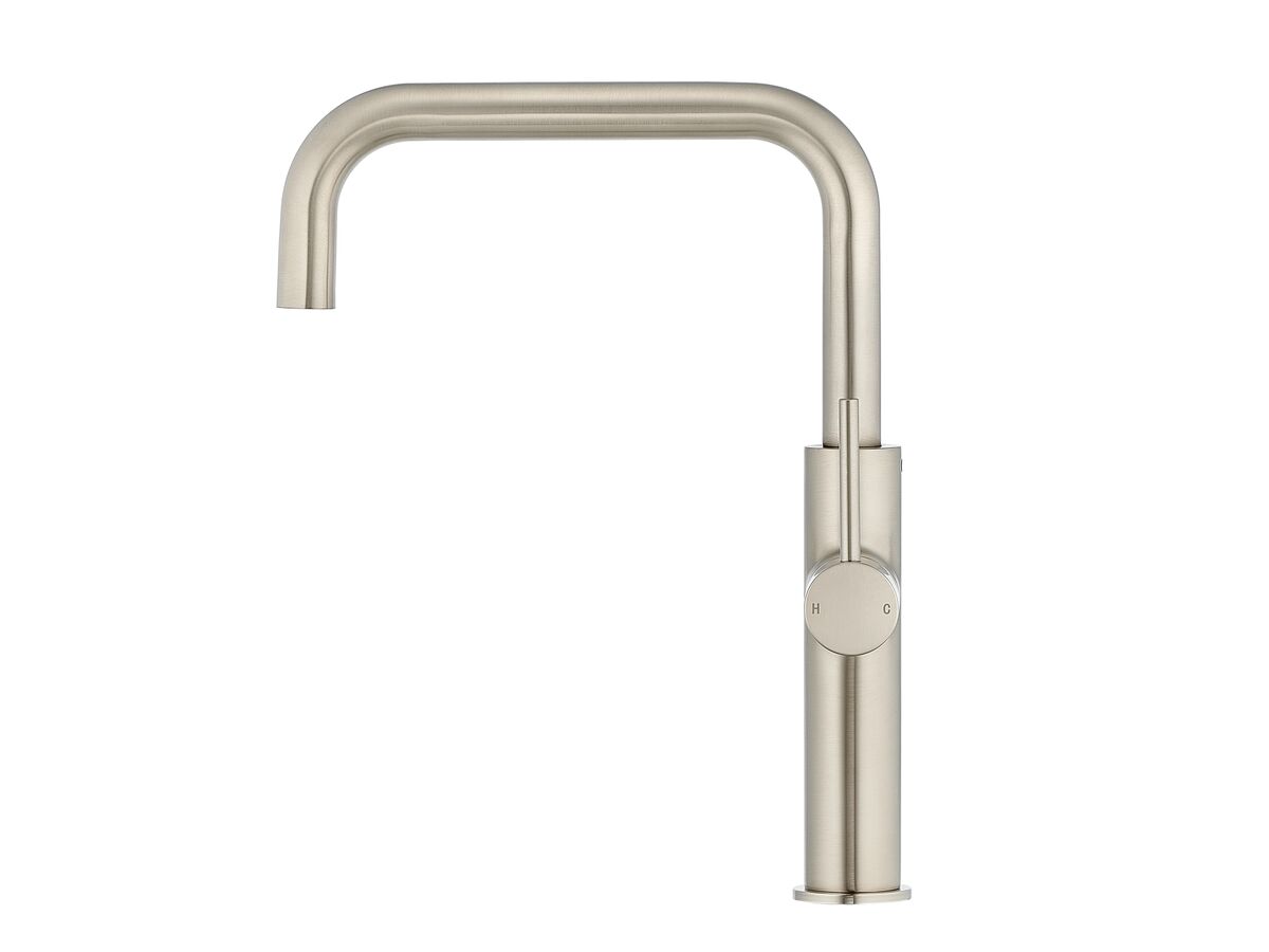 Reece Mizu Drift Gooseneck Sink Mixer Tap Square Brushed Nickel (5 Star) Lead Free