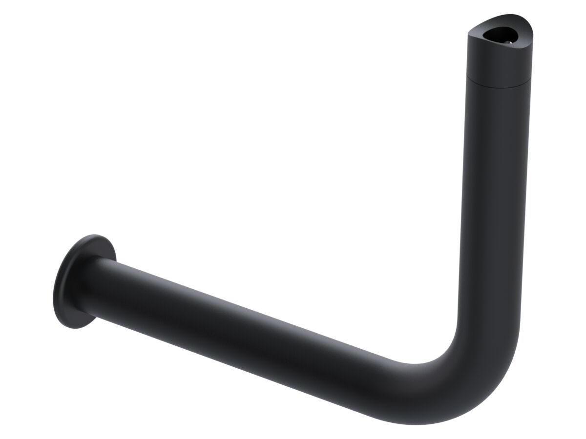 reece Mizu Drift Grab Rail Toilet Roll Holder Add-On Screw Connection Left Hand Matte Black