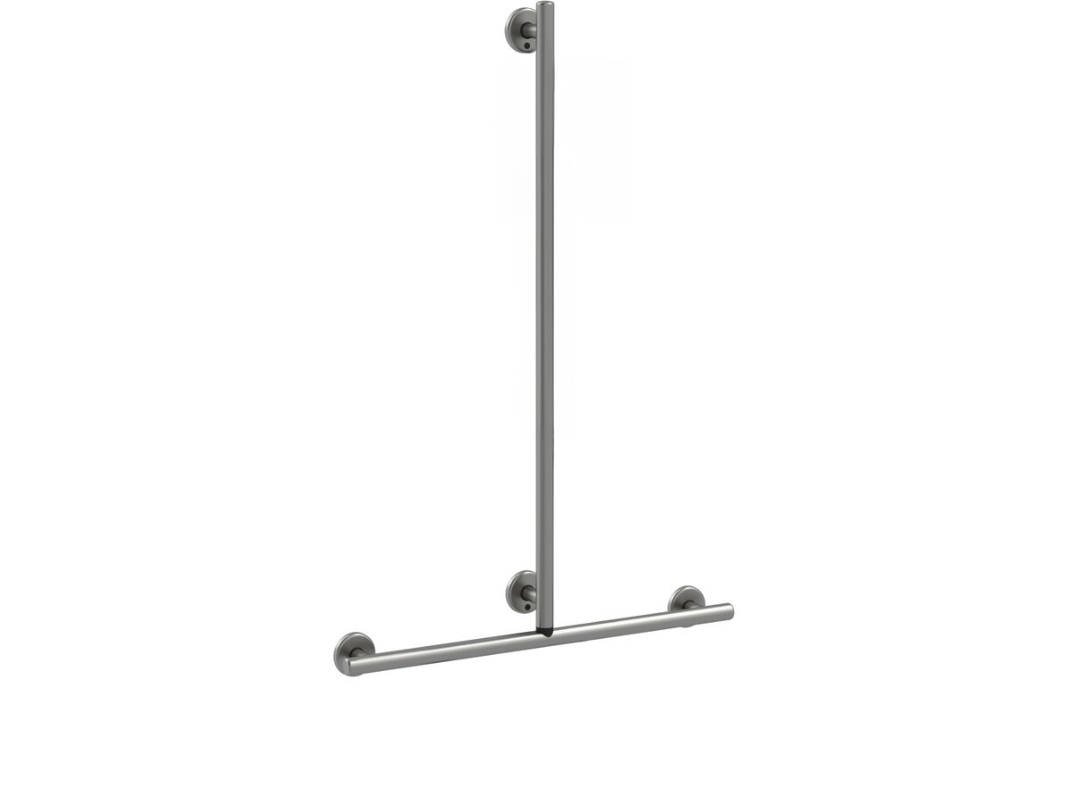 reece Mizu Drift Handshower Grab Rail 700 x 1100mm Brushed Gunmetal