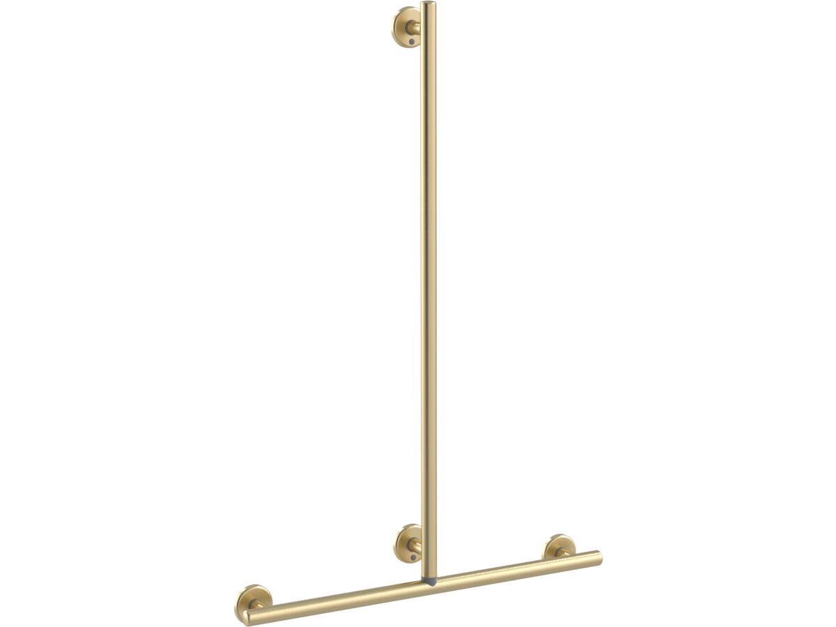 reece Mizu Drift Handshower Grab Rail 700 x 1100mm Brushed Brass