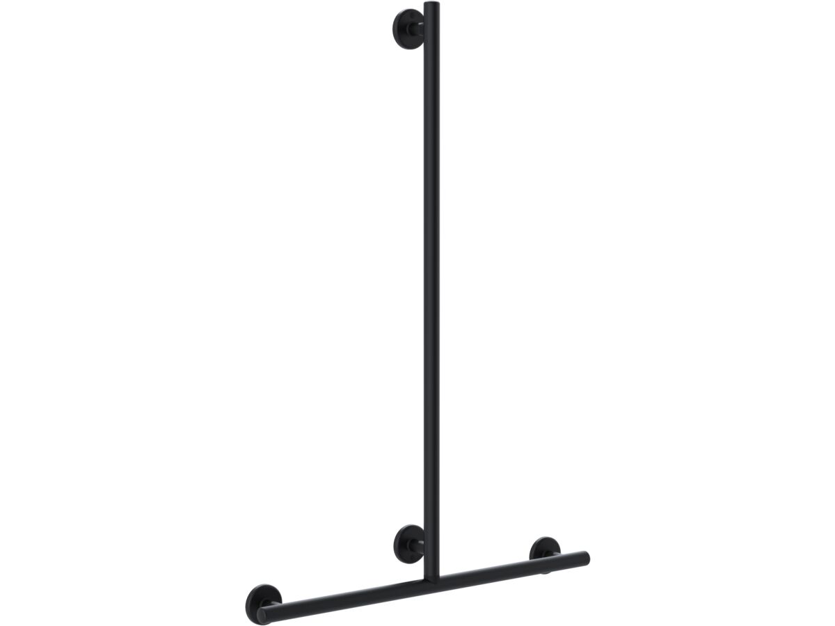 reece Mizu Drift Handshower Grab Rail 700 x 1100mm Matte Black