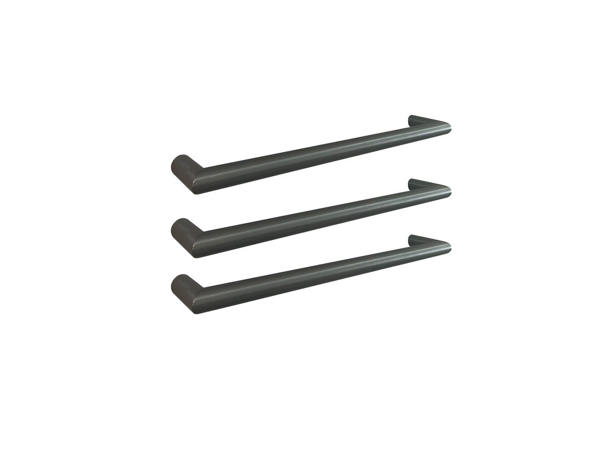 reece Mizu Drift Heated Towel Rail 630mm (Triple Pack) Brushed Gunmetal