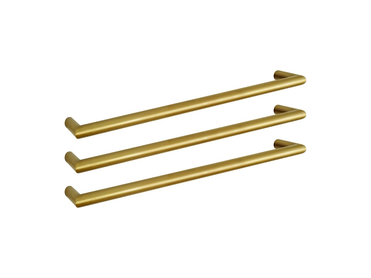 reece Mizu Drift Heated Towel Rail 630mm (Triple Pack) Brushed Brass