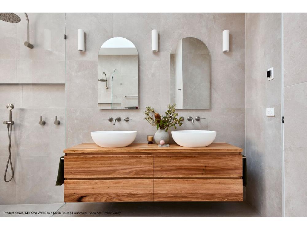 Reece Mizu Drift Heated Towel Rail 830mm (Each) (Less Transformer) Brushed Gold PVD