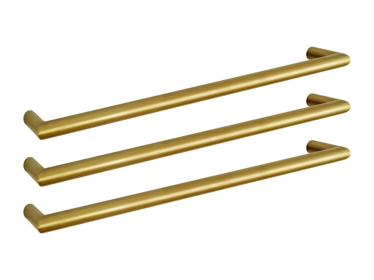 reece Mizu Drift Heated Towel Rail 830mm (Triple Pack) Brushed Brass