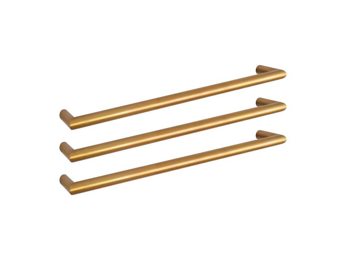 reece Mizu Drift Heated Towel Rail 830mm (Triple Pack) Brushed Gold PVD