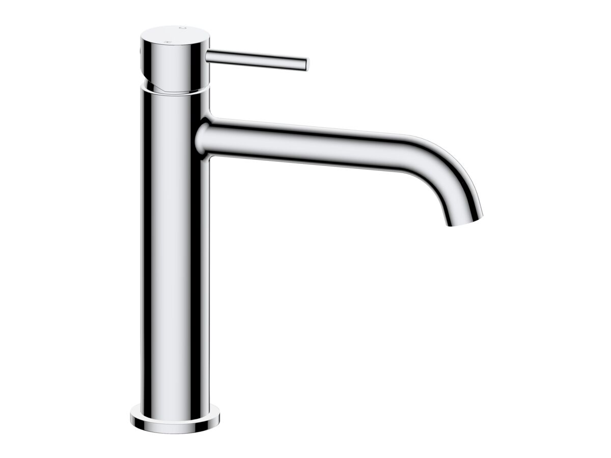 Reece Mizu Drift Medium Height Basin Mixer Curved Spout Chrome (6 Star) Lead Free