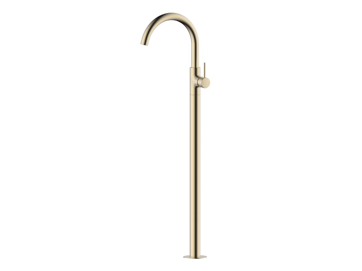 reece Mizu Drift MK2 Floor Mount Bath Mixer Kit Brushed Brass