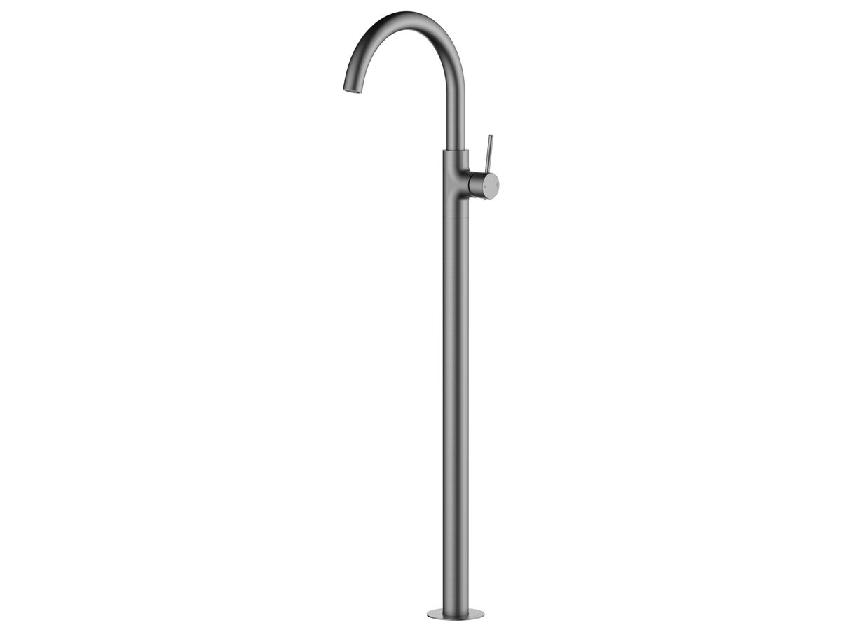 reece Mizu Drift MK2 Floor Mounted Bath Mixer Trim Set Only Brushed Gunmetal