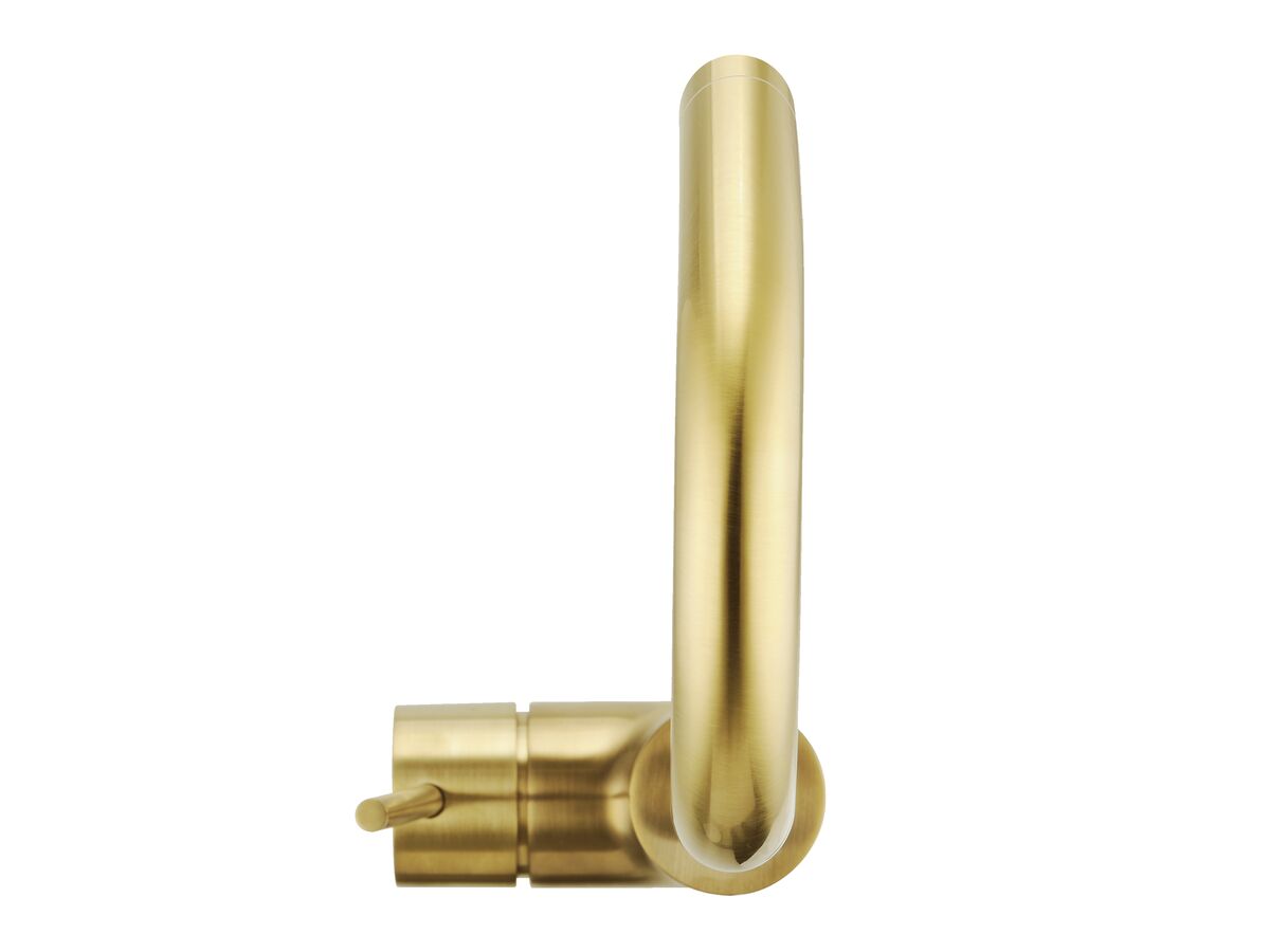 Reece Mizu Drift MK2 Gooseneck Sink Mixer Tap Brushed Brass (4 Star)