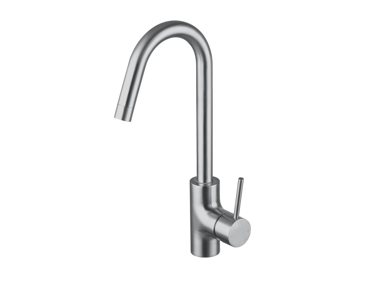 reece Mizu Drift MK2 Gooseneck Sink Mixer Tap Brushed Gunmetal (4 Star)