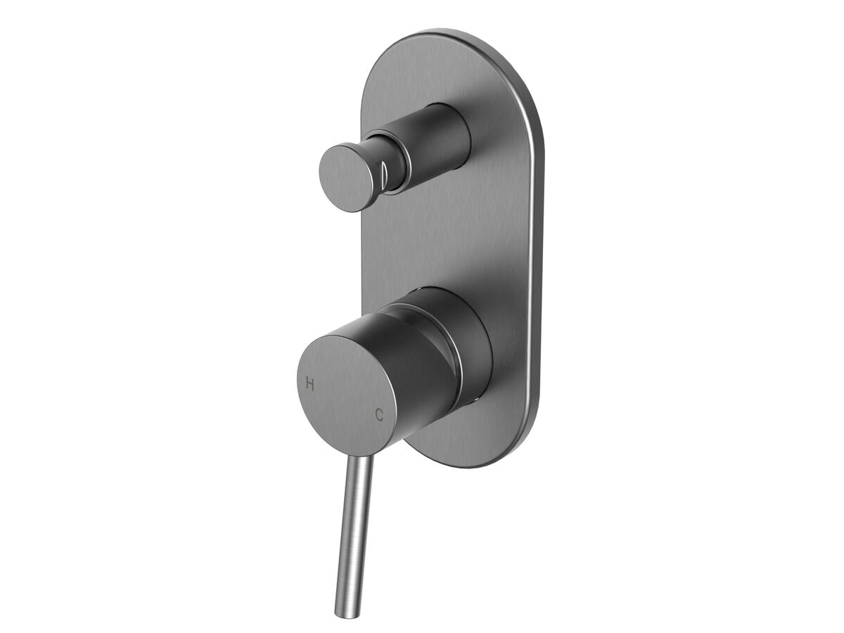 reece Mizu Drift MK2 Shower Mixer Kit with Diverter Brushed Gunmetal