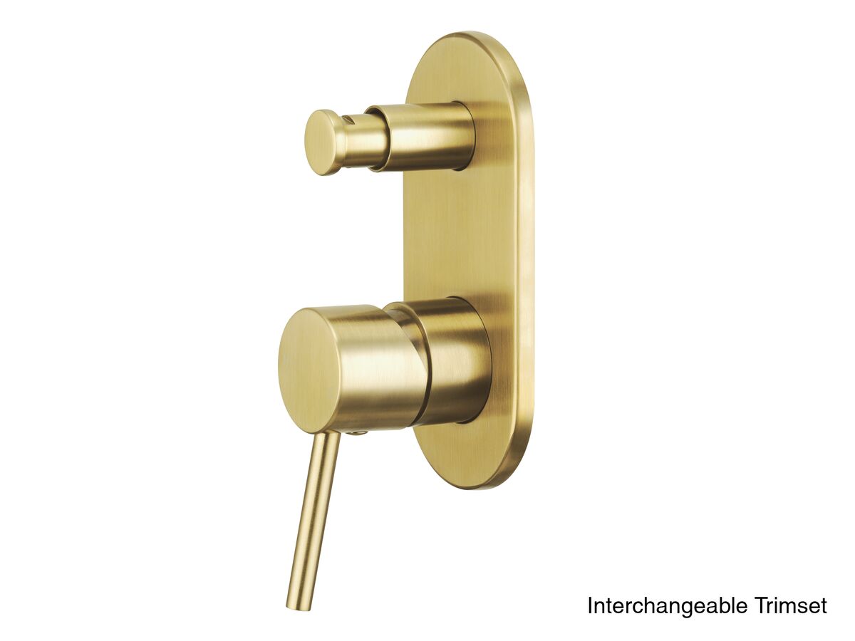 reece Mizu Drift MK2 Shower Mixer Kit with Diverter Brushed Brass