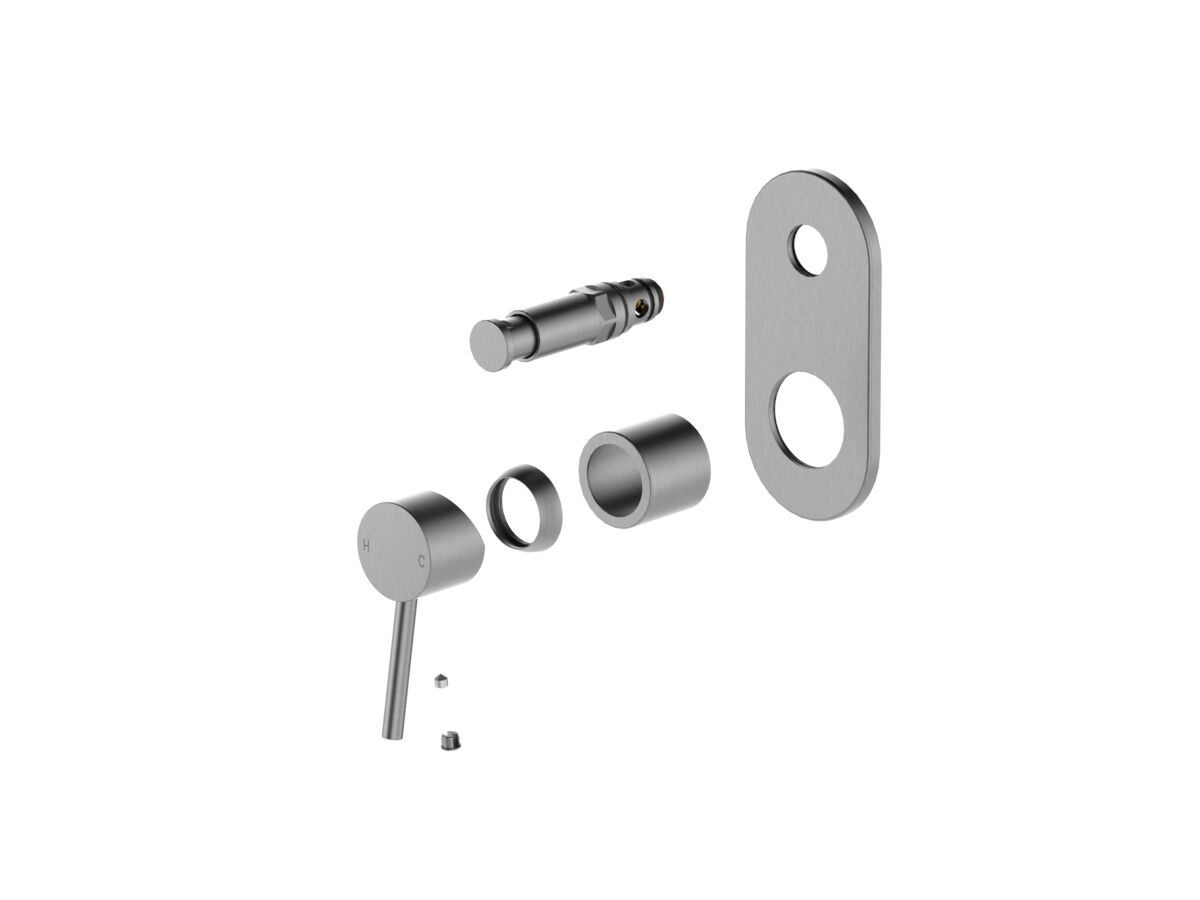 reece Mizu Drift MK2 Shower Mixer with Diverter Trimset Brushed Gunmetal