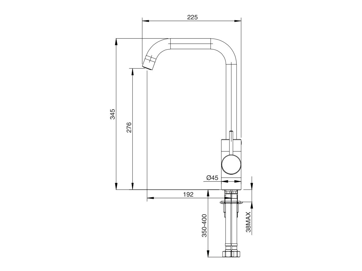 Reece Mizu Drift MK2 Sink Mixer Tap Square Outlet Chrome (4 Star)