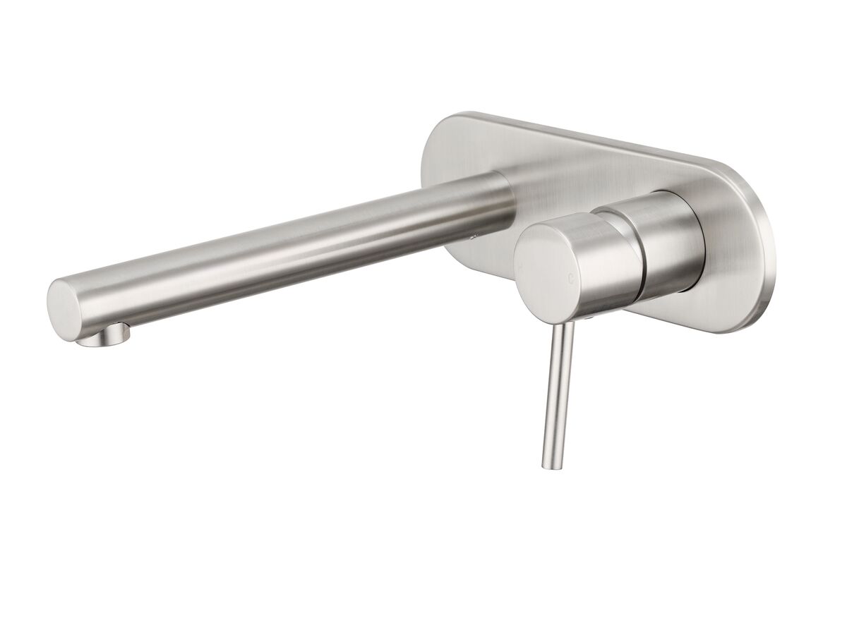 Reece Mizu Drift MK2 Wall Basin Mixer Tap Set Trimset Brushed Nickel (5 Star)