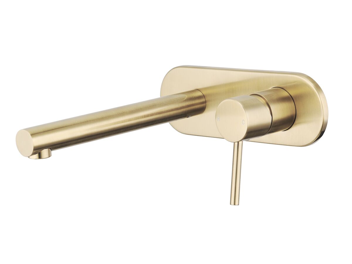 Reece Mizu Drift MK2 Wall Basin Mixer Tap Set Trimset Brushed Gold (5 Star)